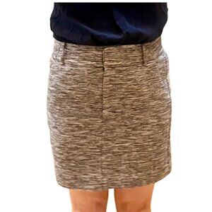 Ann Taylor Loft Gray Heather Simone Stretch Mini Skirt, Size 8